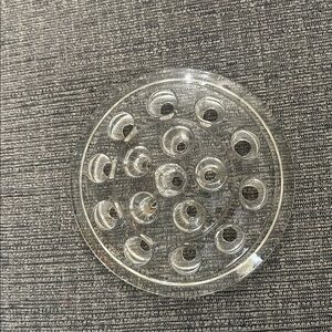 Vintage Clear Glass Flower Frog | Round Floral Frog | Ikebana